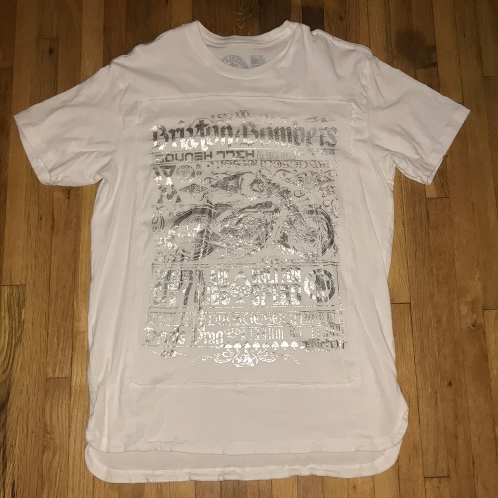 Affliction white and silver shirt